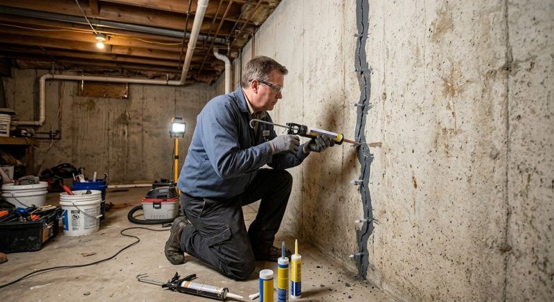 Basement Crack Repair in Levittown, PA