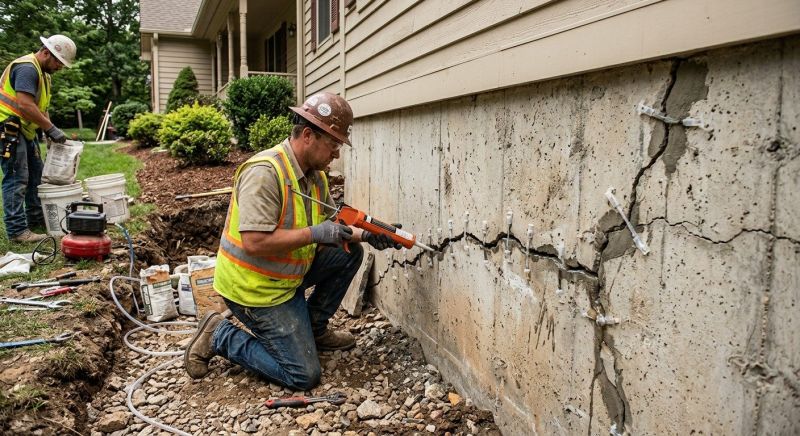 Cracked Foundation Repair in Bala Cynwyd, PA