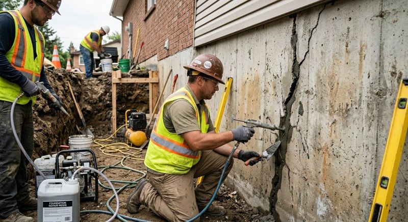 Cracked Foundation Repair in Blue Bell, PA
