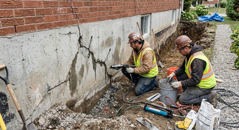 Cracked Foundation Repair in Dublin, PA