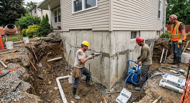 Cracked Foundation Repair in Fort Washington, PA