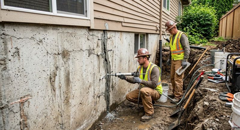 Cracked Foundation Repair in Horsham, PA