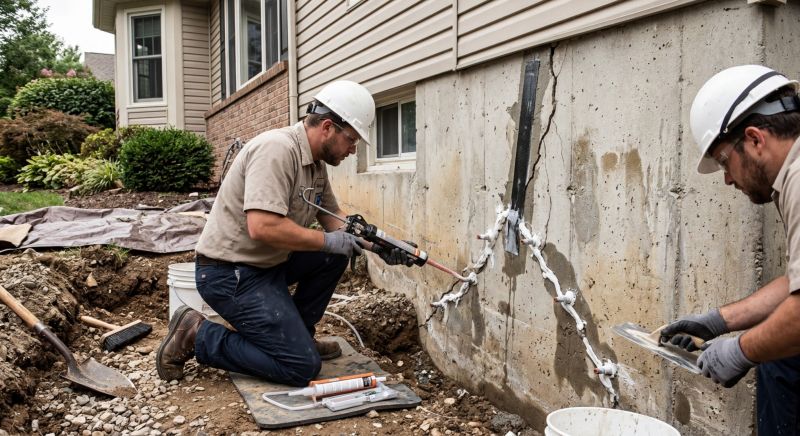 Cracked Foundation Repair in Lawrence Township, NJ
