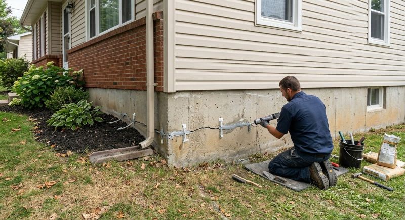 Cracked Foundation Repair in Morrisville, PA