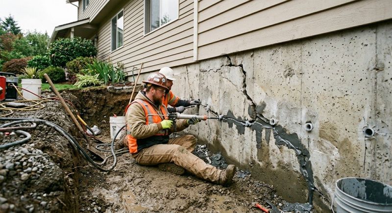 Cracked Foundation Repair in Plymouth Meeting, PA
