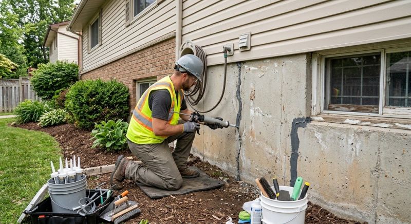 Foundation Crack Sealing in Levittown, PA