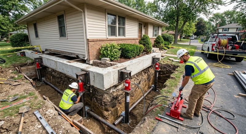 Foundation Jacking in Haddonfield, NJ