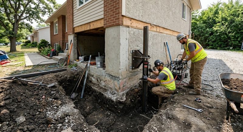 Foundation Pier Repair in Levittown, PA