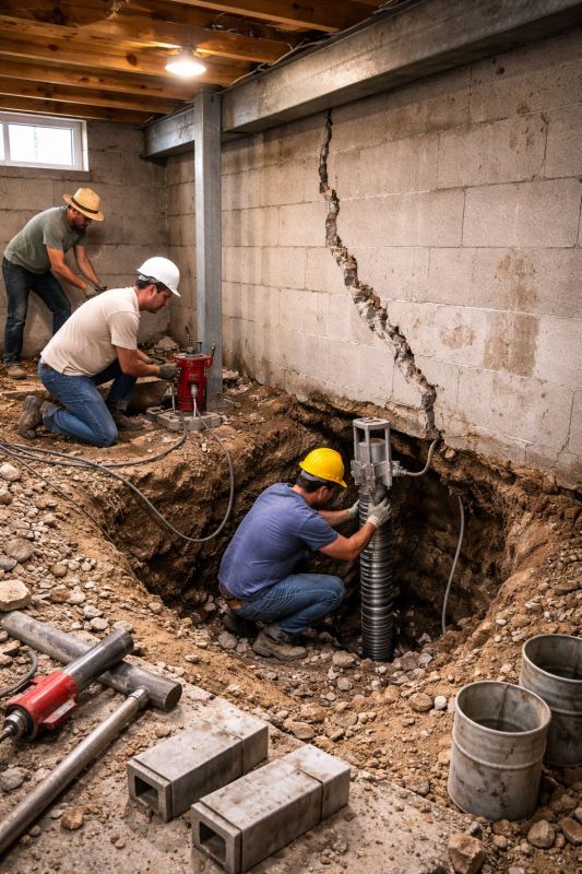 Foundation Structural Repair in Lawrence Township, NJ