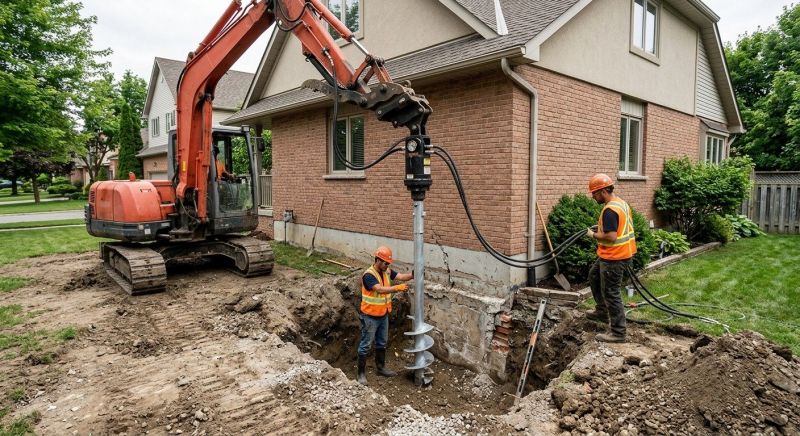 Helical Pile Installation in Levittown, PA