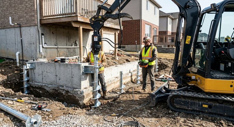 Helical Pile Installation in Levittown, PA