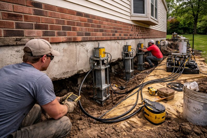 Settling Foundation Service in Bristol, PA