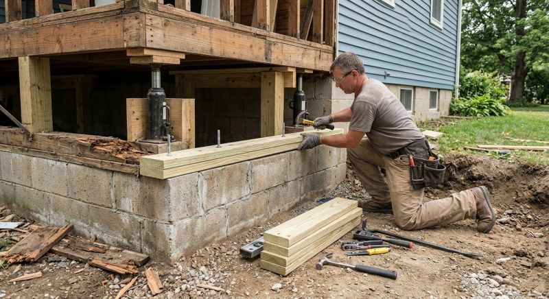 Sinking Foundation Repair in Flemington, NJ