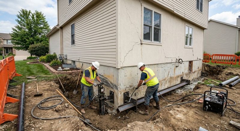 Sinking Foundation Repair in Richboro, PA