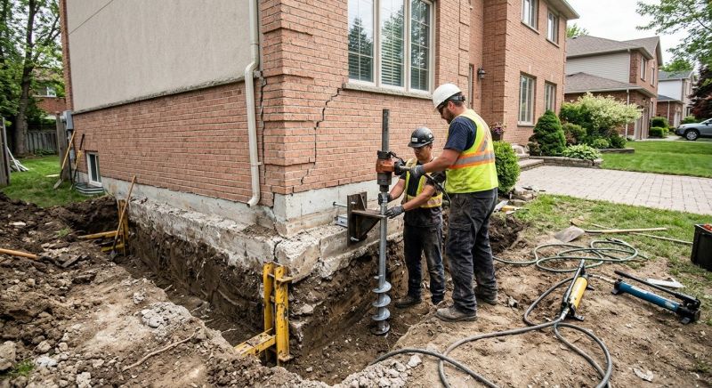 Sinking Foundation Repair in Warminster, PA