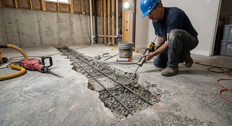 Slab Foundation Repair in Levittown, PA